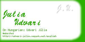 julia udvari business card